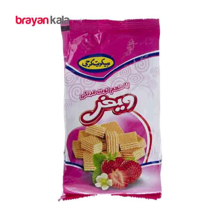عکس اصلی ویفر گرجی با طعم توت فرنگی 100 گرم